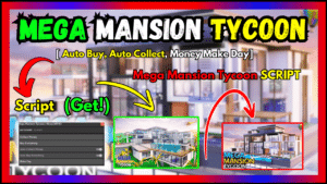 ▷ Mega Mansion Tycoon: Auto Buy, Auto Collect, Money Make